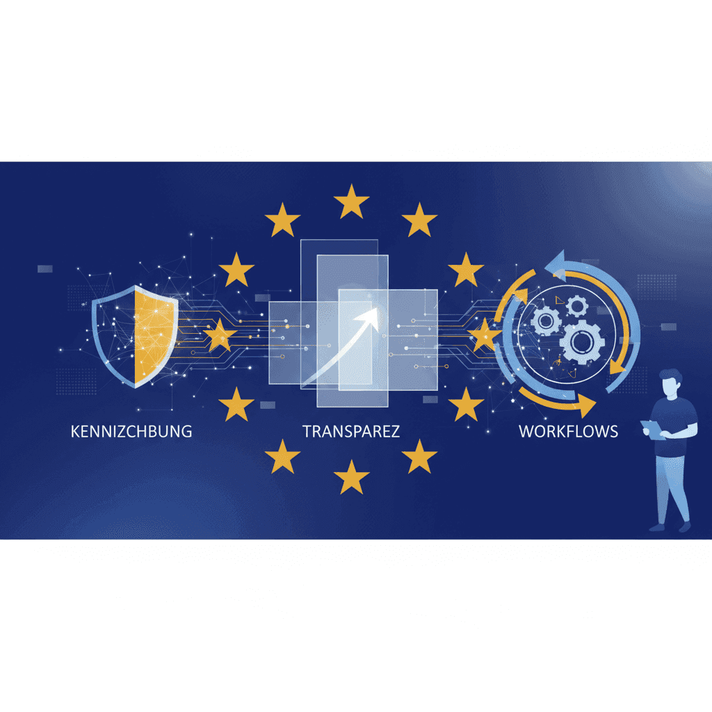 EU AI Act für Marketer: Kennzeichnung, Transparenz & Workflows