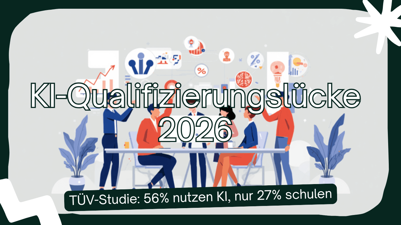 TÜV-Weiterbildungsstudie 2026 - KI-Qualifizierungslücke in deutschen Unternehmen