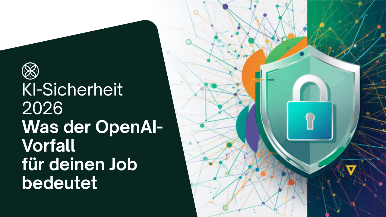 KI-Sicherheit 2026 – Titelbild mit Schutzschild- und Netzwerk-Symbolik zum OpenAI-Vorfall