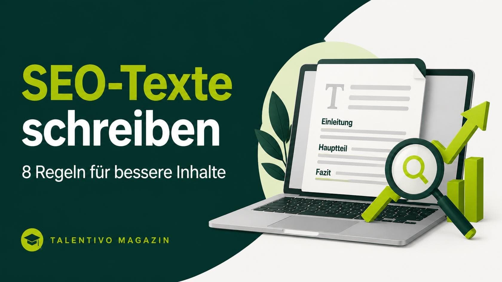 SEO-Texte schreiben 2026: Die 8 wichtigsten Regeln für Texte, die ranken – Talentivo Titelbild